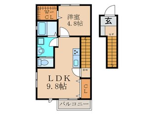 シャンピア・若の物件間取画像